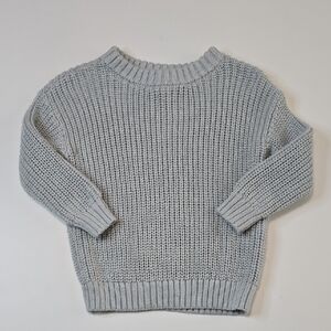 Little Co Cozy Gray Knit Sweater